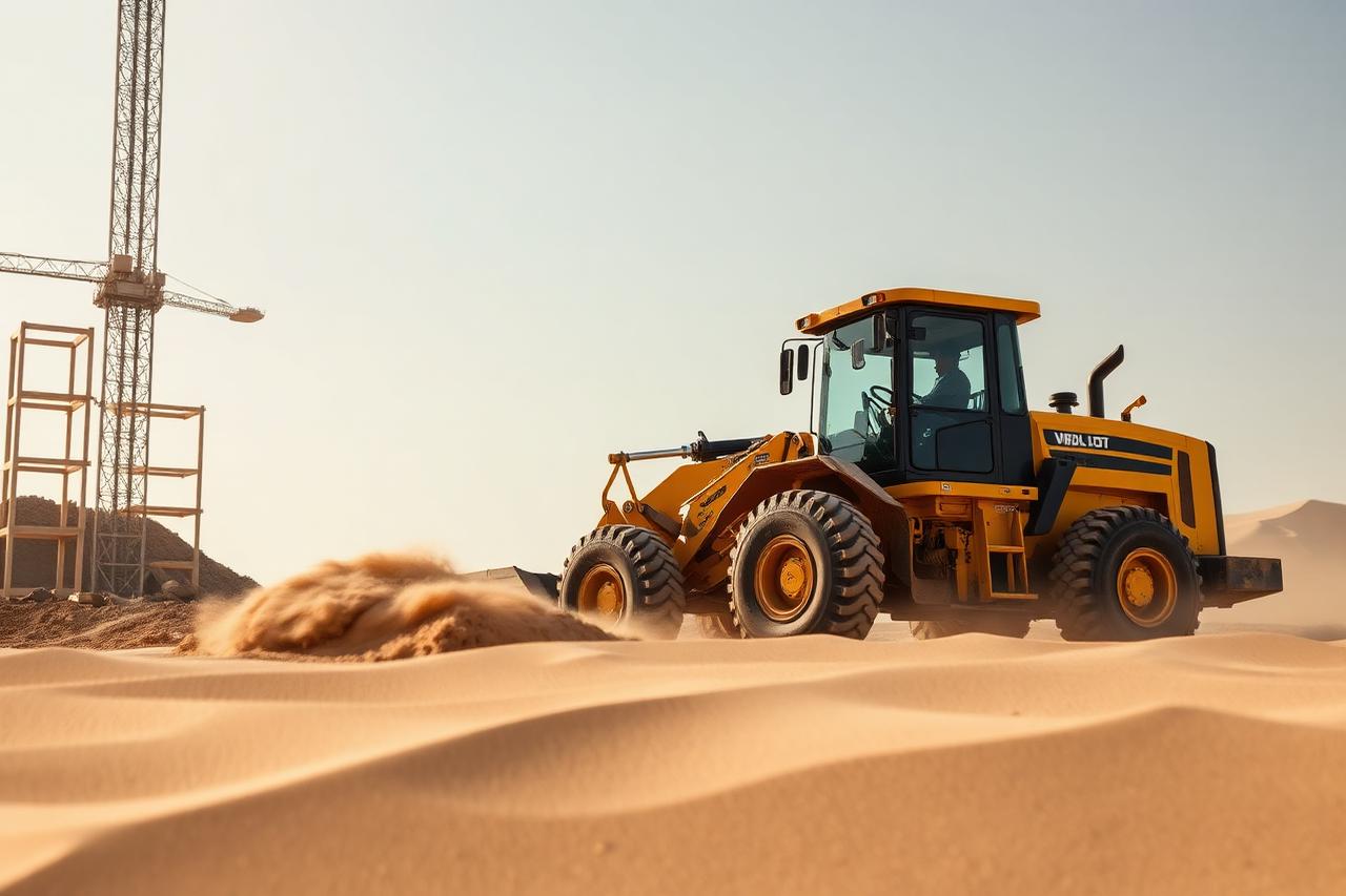 شيول لودر أثناء تحميل المواد